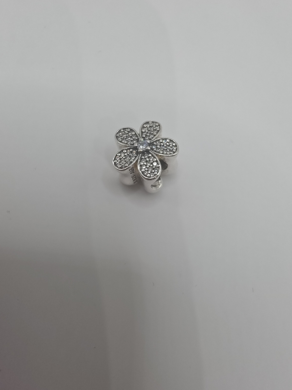 Pandora Sterling Silver Pavé Daisy Flower Charm